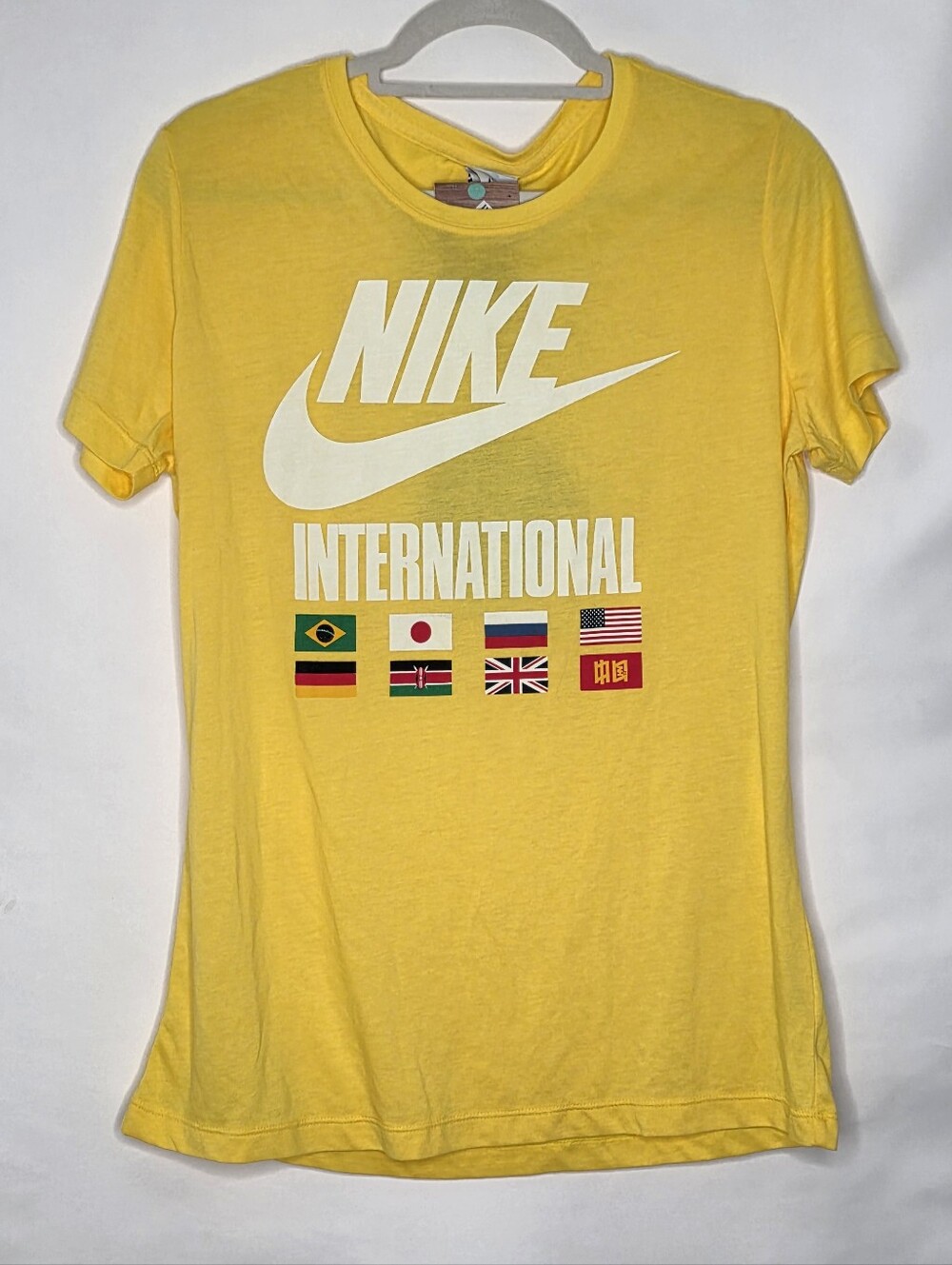 Nike Vintage Track and Field International Women's Top Size XL Short Sleeve NEW